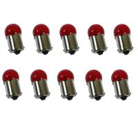 cyclingcolors 10x AMPOULE 12V 5W BA15S ROUGE FEU ARRIERE STOP AUTO MOTO SCOOTER MOBYLETTE CYCLOMOTEUR