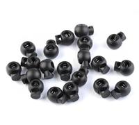 cyclingcolors 10x arrêt de Cordon Bloque Fermoir Attache bloqueur Embout Corde Lacet Fil Camping vêtement Sac mercerie, Noir