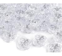 cyclingcolors 10x arrêt de Cordon extrémité Plastique 2 Trous 15x15mm Embout Bloque Fermoir Attache bloqueur Corde Lacet Fil Camping vêtement Sac mercerie, Transparent