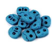 cyclingcolors 10x arrêt de Cordon extrémité Plastique 2 Trous 20x20mm Embout Bloque Fermoir Attache bloqueur Corde Lacet Fil Camping vêtement Sac mercerie, Bleu Paraffine