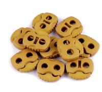cyclingcolors 10x arrêt de Cordon extrémité Plastique 2 Trous 20x20mm Embout Bloque Fermoir Attache bloqueur Corde Lacet Fil Camping vêtement Sac mercerie, Moutarde