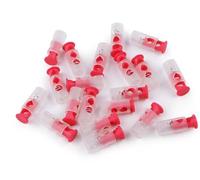 cyclingcolors 10x arrêt de Cordon extrémité Plastique 2 Trous 9x24mm Embout Bloque Fermoir Attache bloqueur Corde Lacet Fil Camping vêtement Sac mercerie, Rouge