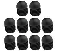 cyclingcolors 10x Bouchon Tube Chaise Rond Embout rentrant antidérapant Noir Pied Meuble Protection, 30mm
