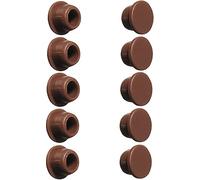 cyclingcolors 10x cache trou bouchon plastique 5mm à 35mm capuchon protection vis blanc noir gris marron meuble table chaise mur (Øtrou 6mm/Brun RAL 8007)