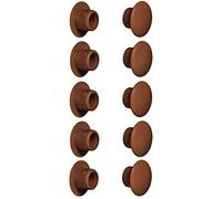 cyclingcolors 10x cache trou bouchon plastique 5mm à 35mm capuchon protection vis blanc noir gris marron meuble table chaise mur (Øtrou 8mm/Brun RAL 8007)