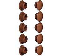 cyclingcolors 10x cache trou bouchon plastique 5mm à 35mm capuchon protection vis blanc noir gris marron meuble table chaise mur (Øtrou 10mm/Brun RAL 8007)