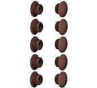cyclingcolors 10x cache trou bouchon plastique 5mm à 35mm capuchon protection vis blanc noir gris marron meuble table chaise mur (Øtrou 10mm/Marron foncé RAL8014)