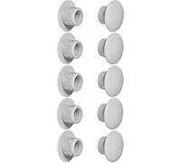cyclingcolors 10x cache trou bouchon plastique 5mm à 35mm capuchon protection vis blanc noir gris marron meuble table chaise mur (Øtrou 6mm/Gris clair RAL 7035)