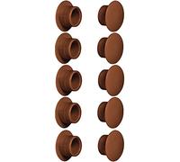 cyclingcolors 10x cache trou bouchon plastique 5mm à 35mm capuchon protection vis blanc noir gris marron meuble table chaise mur (Øtrou 12mm/Brun RAL 8007)