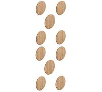 cyclingcolors 10x Cache vis adhésif Autocollant 18mm Noir Blanc Gris Bois chêne pin hêtre Capuchon Trou Meuble Table Chaise (Chêne)