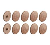 cyclingcolors 10x Cache vis bois naturel 18mm pour raccord boitier d'assemblage rastex excentrique minifix 15, Chêne