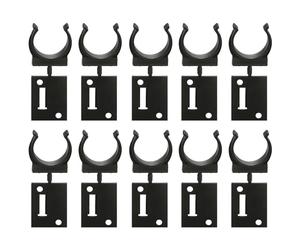 cyclingcolors 10x Clip de plinthe avec base à visser en plastique noir Ø 28mm Pied Meuble Cuisine Salle de bain Fixation