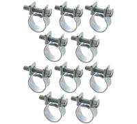 cyclingcolors 10x Collier de Serrage Mini à Visser Durite Essence Carburant Tuyau Auto Moto Scooter Tondeuse Mobylette Fixation, 15-17mm