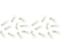 cyclingcolors 10x Curseur N°3 Non Verrouillable pour Fermeture éclair à Glissière Spirale Zipper Tirette Métal idéal Jupe Vêtement Robe Maroquinerie Confection Coussin, crème (Lot de 2)