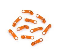 10x Curseur N°3 Non Verrouillable Pour Fermeture Éclair À Glissière Spirale Zipper Tirette Métal Idéal Jupe Vêtement Orange