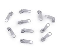 cyclingcolors 10x Curseur N°3 Non Verrouillable pour Fermeture éclair à Glissière Spirale Zipper Tirette Métal idéal Jupe Vêtement Robe Maroquinerie Confection Coussin, bleu gris