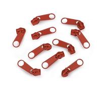 cyclingcolors 10x Curseur N°5 Non Verrouillable pour Fermeture éclair à Glissière Spirale Zipper Tirette Métal idéal Jupe Vêtement Robe Maroquinerie Confection Coussin, rouillé foncé