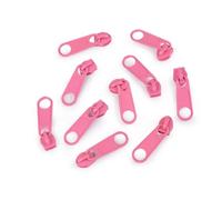 cyclingcolors 10x Curseur N°5 Non Verrouillable pour Fermeture éclair à Glissière Spirale Zipper Tirette Métal idéal Jupe Vêtement Robe Maroquinerie Confection Coussin, rose moyen