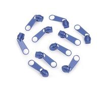 cyclingcolors 10x Curseur N°5 Non Verrouillable pour Fermeture éclair à Glissière Spirale Zipper Tirette Métal idéal Jupe Vêtement Robe Maroquinerie Confection Coussin, bleu