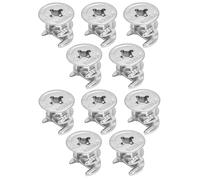 cyclingcolors 10x Ecrou boitier excentrique raccord pièce rechange connecteur serrage joint meuble connexion tiroir armoire, brut avec bord 12x12mm