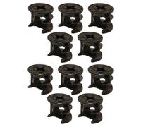 cyclingcolors 10x Ecrou boitier excentrique raccord pièce rechange connecteur serrage joint meuble connexion tiroir armoire, noir sans bord 15x16mm