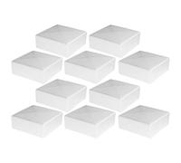 cyclingcolors 10x Embout Capuchon PELD de Tube Enveloppant Bouchon carré Cape Plastique Meuble Outillage Table Blanc, 40x40mm