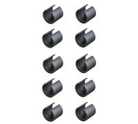 cyclingcolors 10x Embout de Tube Rond pour Pied de Chaise et Meuble Patin Guide Plastique Noir à Clipser enfoncer protège Sol Table (D1: 24-26mm)