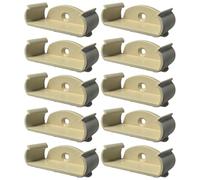 cyclingcolors 10x Embout Support Latte 63 x 12 mm Plastique pour sommier Cadre Bois Embout lit Meuble Fixation Tenon Vis, Beige
