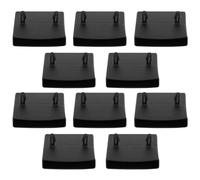cyclingcolors 10x Embout Support Latte Double 74x14mm à Clipser Plastique Noir pour Sommier Cadre Bois Lit Meuble