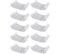 cyclingcolors 10x Embout Support Latte ECA Central 53 x 8 mm Plastique sommier Cadre Bois Embout lit Meuble Fixation Agrafe vis, Blanc