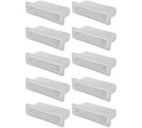 cyclingcolors 10x Embout Support Latte encastrable 48 x 8 mm Plastique pour sommier Cadre Bois Embout lit Meuble Fixation à mortaiser, Blanc