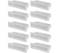 cyclingcolors 10x Embout Support Latte encastrable 53 x 8 mm Plastique pour sommier Cadre Bois Embout lit Meuble Fixation à mortaiser, Blanc