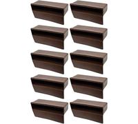 cyclingcolors 10x Embout Support Latte monolatte 63 x 12 mm Plastique pour sommier Cadre Bois Embout lit Meuble Fixation Languette Agrafe vis, Marron foncé