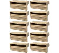 cyclingcolors 10x Embout Support Latte monolatte 63 x 8 mm Plastique pour sommier Cadre Bois Embout lit Meuble Fixation Languette Agrafe vis, Beige