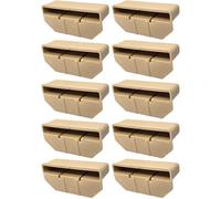 cyclingcolors 10x Embout Support Latte monolatte 63 x 8 mm Plastique pour sommier Cadre Bois Embout lit Meuble Fixation Languette Agrafe vis, Beige