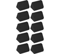 cyclingcolors 10x Equerre d'angle connecteur plastique 20 x 20 x 42 mm 2 trous avec cache meuble étagère universel fixation à visser, noir