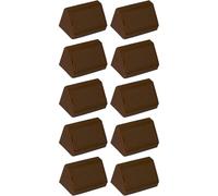cyclingcolors 10x Equerre d'angle connecteur plastique 20 x 20 x 42 mm 2 trous avec cache meuble étagère universel fixation à visser, chêne teinté
