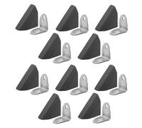 cyclingcolors 10x Équerre de fixation métal acier avec cache plastique à visser 90 degrés meuble support renfort mural universel tablette fixation, noir