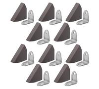 cyclingcolors 10x Équerre de fixation métal acier avec cache plastique à visser 90 degrés meuble support renfort mural universel tablette fixation, marron foncé