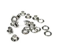 cyclingcolors 10x Passe-fil œillet avec rondelle intérieur 10 mm extérieur 16 mm pour presse manuelle rivet goujon couture toile affiche tente réparation bricolage, nickel
