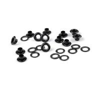 cyclingcolors 10x Passe-fil œillet avec rondelle intérieur 7 mm extérieur 13 mm pour presse manuelle rivet goujon couture toile affiche tente réparation bricolage, noir