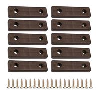 cyclingcolors 10x Patin Mini 50x14mm à Visser Glisseur Cale Entretoise Murale Sol Pied Meuble Table Chaise Parquet Protection Plastique, marron foncé