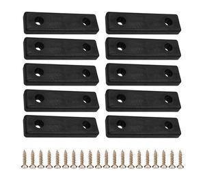 cyclingcolors 10x Patin Mini 50x14mm à Visser Glisseur Cale Entretoise Murale Sol Pied Meuble Table Chaise Parquet Protection Plastique, noir