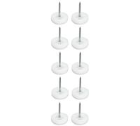 cyclingcolors 10x patin pied de meuble table chaise blanc clou plastique, 10mm