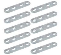 cyclingcolors 10x Patte d'assemblage plaque de fixation métal acier droit plat à visser meuble support renfort universel tablette fixation, 100 x 15 x 2 mm