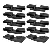 cyclingcolors 10x Support Latte Double pour sommier 53mm x 8mm Plastique Embout à Agrafer Visser Lit Meuble Flexible Latte, Noir