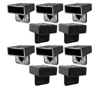 cyclingcolors 10x Support Latte Simple pour sommier 36 x 12 mm Plastique Embout à Agrafer Visser Lit Meuble Flexible Latte, Noir