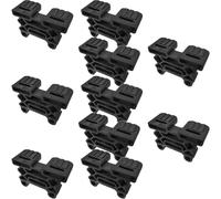 cyclingcolors 10x Support Latte Triple pour Sommier 38 x 8 mm Embout Court Flexible Lit Meuble Latte Fixation Tenon, Noir