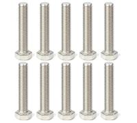 cyclingcolors 10x Vis à Tête Hexagonale Six Pans DIN 933 ISO 4017 Acier Inoxydable A2 Boulon Entièrement Filetée Métrique, M3x10mm