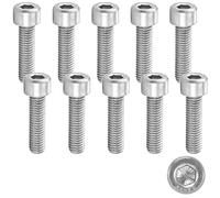 cyclingcolors 10x vis cylindrique acier inoxydable A2 à six pans creux norme DIN 912 ISO 4762 filetage métrique, M8x16mm (longueur filetage 16mm)